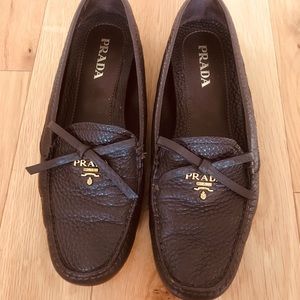 Brown Prada loafers